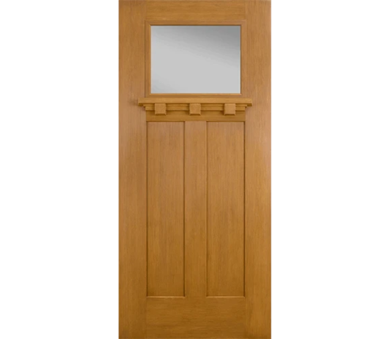 Frisco Craftsman Light Fiberglass Entry Door